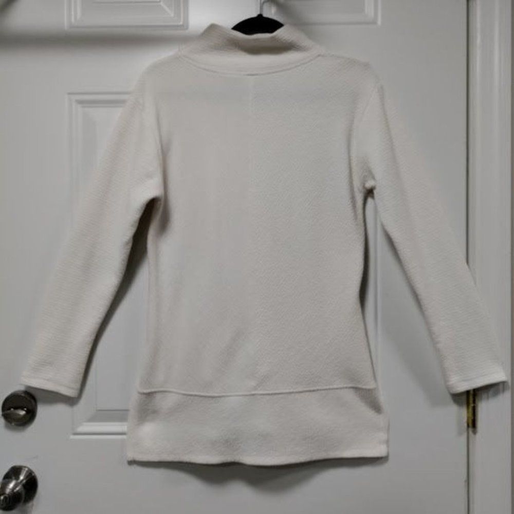 RBX Reebok Offwhite Cowlneck Textured Long Sleeve Thumbhole M - Picture 5 of 6